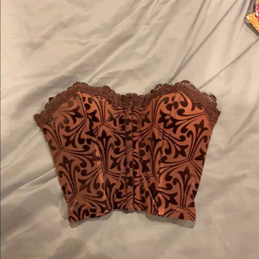 velvet bustier top